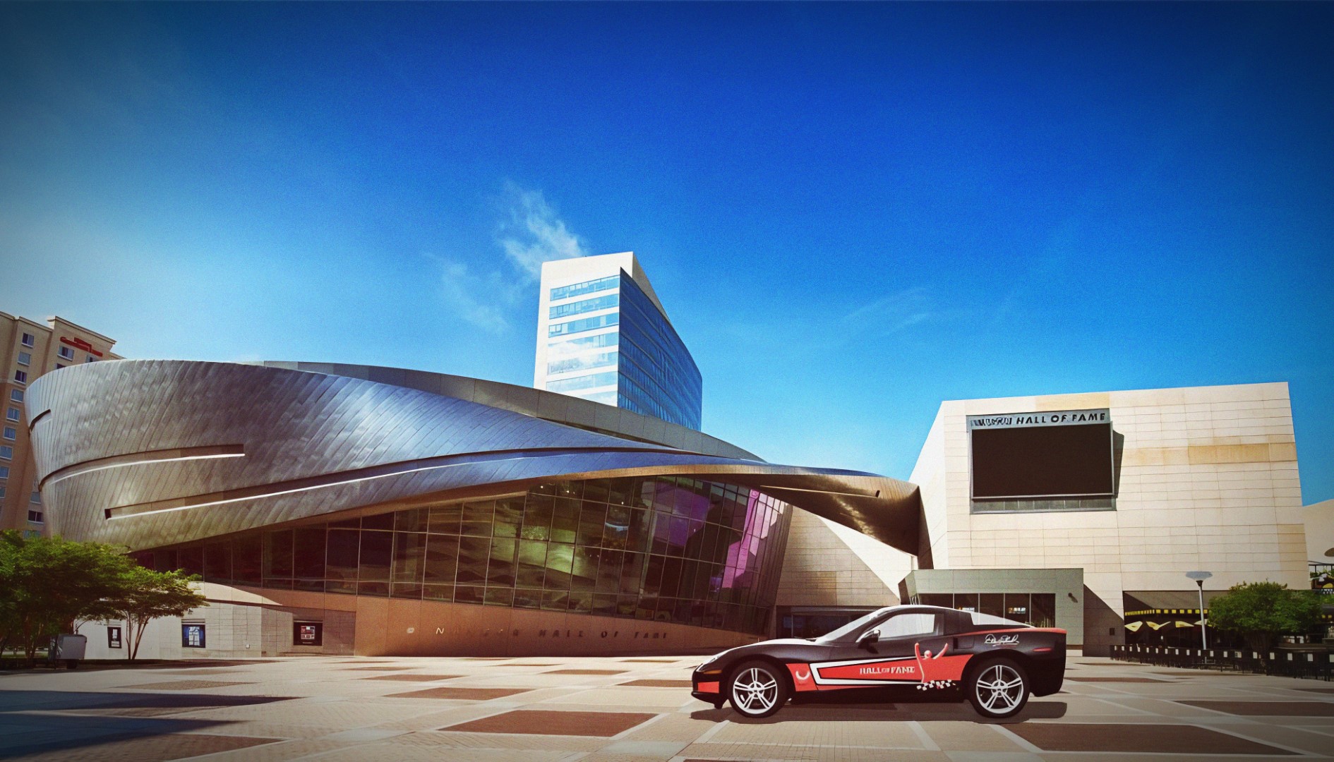 Custom wrap design for Dale Earnhardt 2009 Corvette to commemorate Hall of Fame Induction.